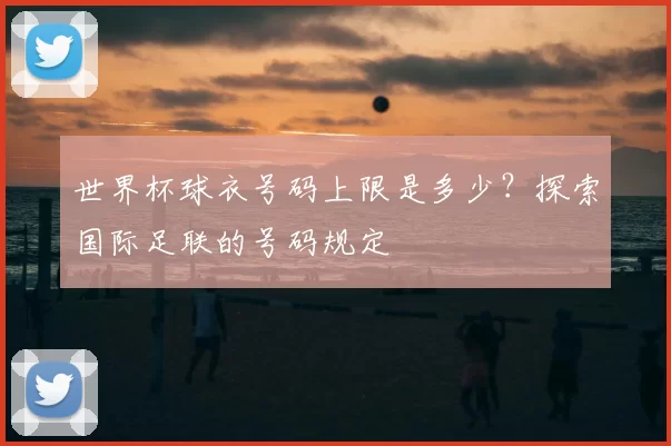 世界杯球衣号码上限是多少？探索国际足联的号码规定
